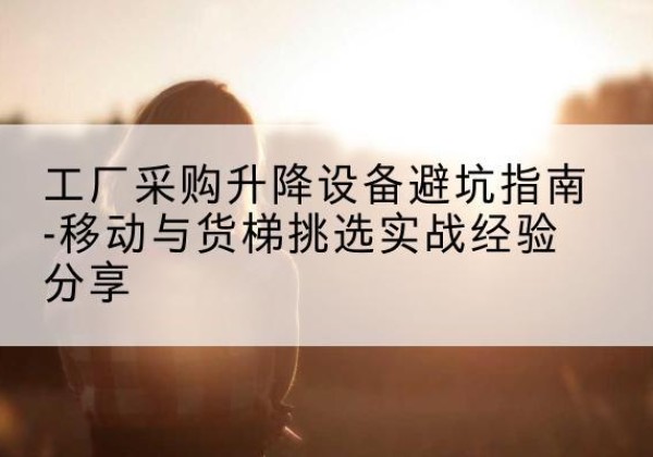 安康移动式升降机怎么选-工厂采购升降设备避坑指南-移动与货梯挑选实战经验分享